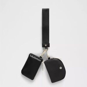 Lululemon Dual Pouch Wristlet- Black/Gold